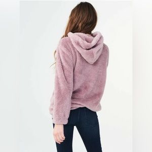 aeropostale ★ rose fuzzy fleece pullover hoodie